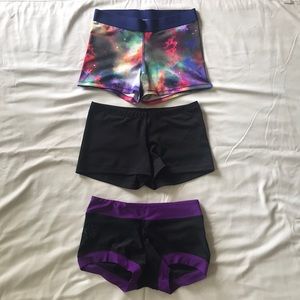 Spandex booty shorts, size Small